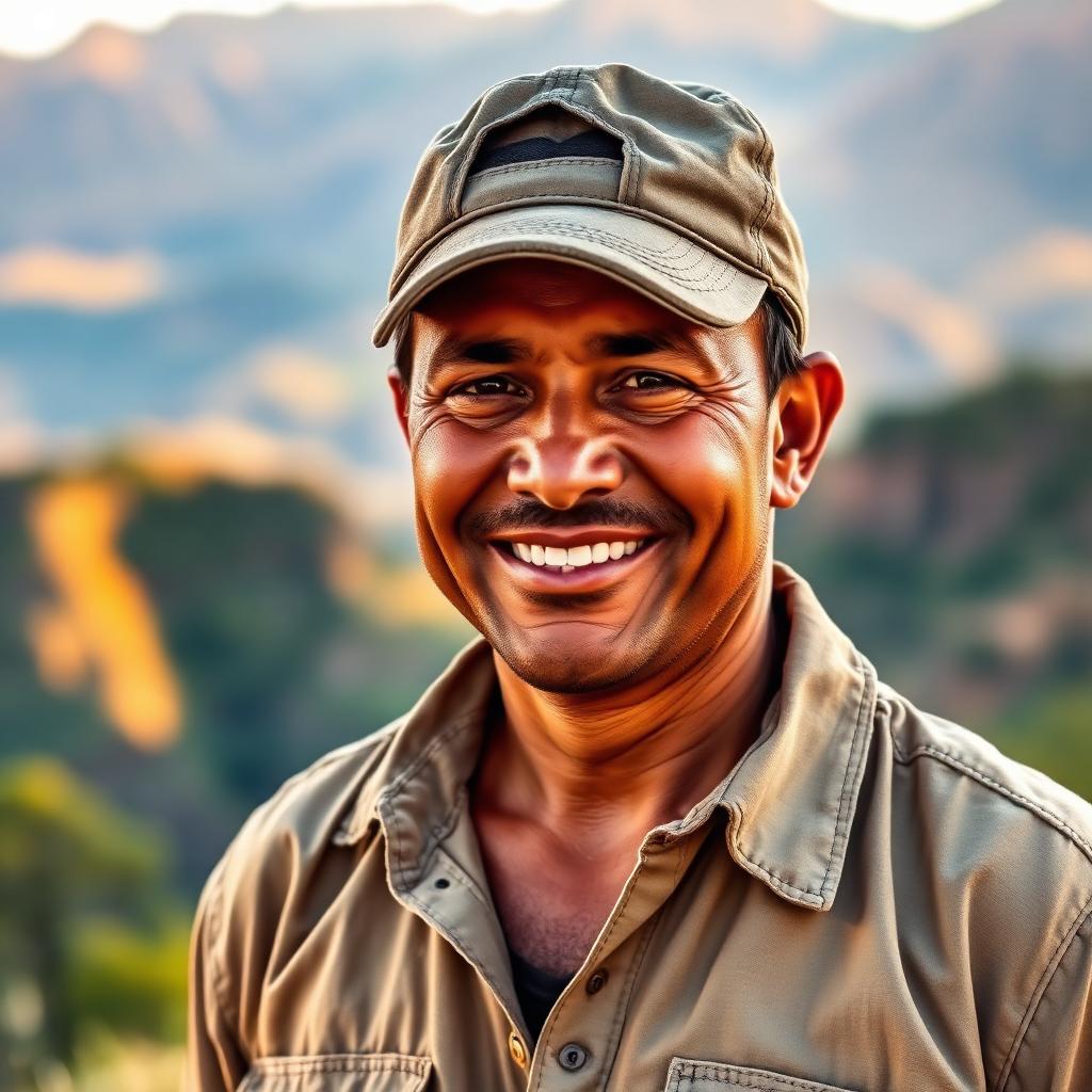 Retrato de Rian, guia nativo e co-fundador da Alma Turismo